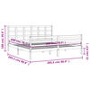 vidaXL R&aacute;m postele s čelem čern&yacute; 200 x 200 cm masivn&iacute; dřevo