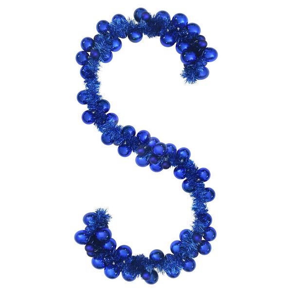 vidaXL Vánoční koule girlanda Modrá 186 cm Polystyren