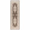 vidaXL Běhoun FLORNES Tkan&yacute; &Scaron;edohněd&aacute; se vzorem 67 x 200 cm PP 7 mm