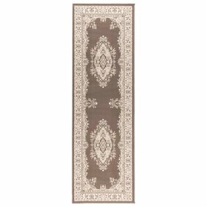 vidaXL Běhoun FLORNES Tkan&yacute; &Scaron;edohněd&aacute; se vzorem 67 x 200 cm PP 7 mm