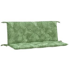 vidaXL Podu&scaron;ky na zahradn&iacute; lavici 2 ks vzor listů 120x50x7 cm textil