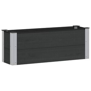 vidaXL Zahradn&iacute; vyv&yacute;&scaron;en&yacute; z&aacute;hon Čern&aacute; 100 x 30 x 36 cm