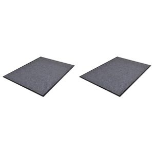 vidaXL PVC rohožky 2 ks &scaron;ed&eacute; 90 x 60 cm