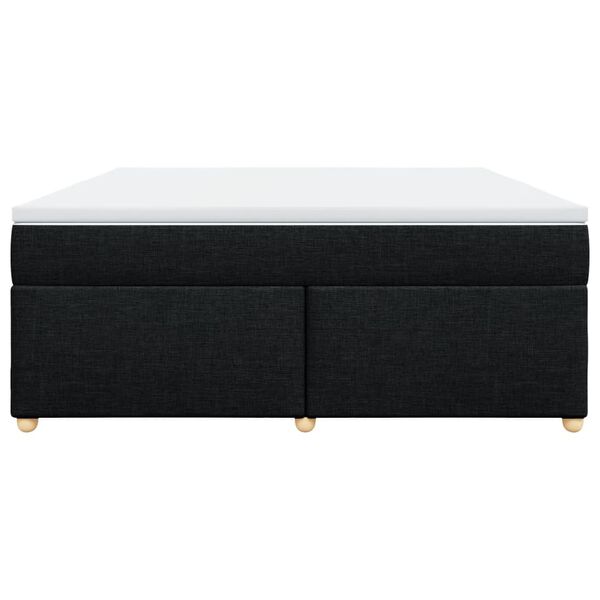 vidaXL Box spring postel s matrac&iacute; čern&aacute; 180x200 cm textil