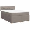 vidaXL Box spring postel s matrac&iacute; taupe 160x200 cm textil