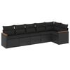 vidaXL Patio Sofa Set 6m&iacute;stn&eacute; Black