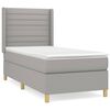 vidaXL Box spring postel s matrac&iacute; světle &scaron;ed&yacute; 100 x 200 cm textil