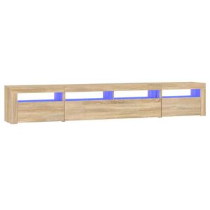 vidaXL TV skř&iacute;ňka s LED osvětlen&iacute;m dub sonoma 240x35x40 cm