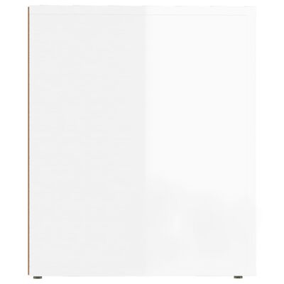 vidaXL Noční stolek bílý s vysokým leskem 50 x 39 x 47 cm