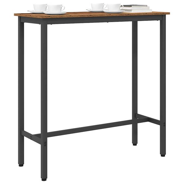 vidaXL stůl Star&eacute; dřevo 100 x 40 x 100,5 cm Inžen&yacute;rsk&eacute; dřevo a ocel