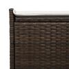 VidaXL Venkovní úložná lavice s polštářem Brown 100 cm Poly Rattan