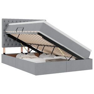 vidaXL Postel s &uacute;ložn&yacute;m prostorem a LED osvětlen&iacute;m s LED Světle &scaron;ed&aacute;