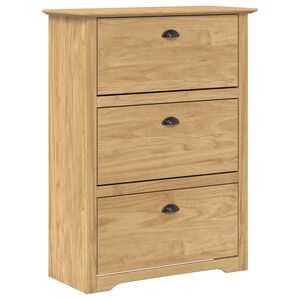 vidaXL Reg&aacute;l na boty se z&aacute;suvkou BODO Medov&aacute; hněd&aacute; 80 x 35 x 118 cm