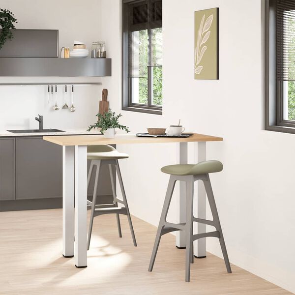 vidaXL Nohy barov&eacute;ho stolu 4 ks b&iacute;l&eacute; 100&ndash;102 cm ocelov&eacute;