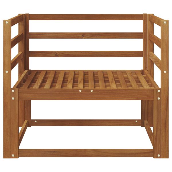 vidaXL Venkovn&iacute; středn&iacute; pohovka Masivn&iacute; ak&aacute;tov&eacute; dřevo Př&iacute;rodn&iacute;