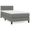 vidaXL Box spring postel s matrac&iacute; tmavě &scaron;ed&aacute; 80 x 200 cm textil