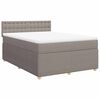 vidaXL Box spring postel s matrac&iacute; taupe 140x190 cm textil