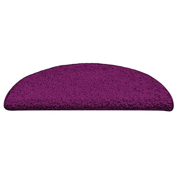 vidaXL Schodov&eacute; rohože 30 ks 56 x 17 x 3 cm růžov&eacute;, půlkulat&eacute;