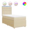 vidaXL Box spring postel s matrac&iacute; kr&eacute;mov&aacute; 80 x 200 cm textil