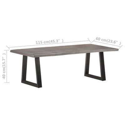 vidaXL Konferenční stolek s živou hranou 115x60x40 cm masivní akácie