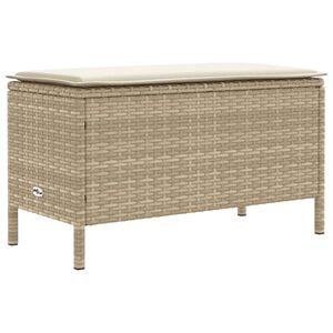vidaXL Zahradn&iacute; podnožka B&eacute;žov&aacute; a kr&eacute;mov&aacute; 80 x 38 x 42 cm PE ratan