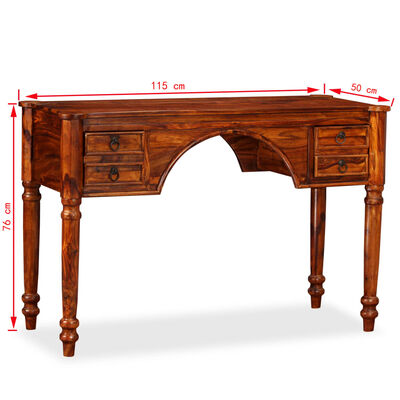 vidaXL Psací stůl z masivního sheeshamového dřeva 115 x 50 x 76 cm