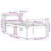 vidaXL R&aacute;m postele s čelem voskově hněd&yacute; 90 x 200 cm masivn&iacute; borovice