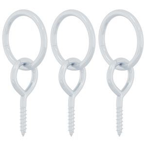 vidaXL V&aacute;zac&iacute; kroužky s očky s vrutem 3 ks stř&iacute;brn&eacute; ocel