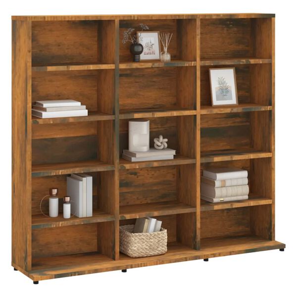 vidaXL Skříňka na CD kouřový dub 100 x 23 x 89,5 cm kompozitní dřevo