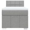 vidaXL Box spring postel s matrac&iacute; světle &scaron;ed&aacute; 90x200 cm textil