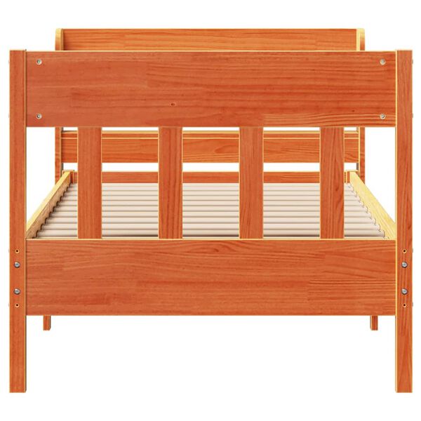 vidaXL Postel bez matrace voskově hněd&aacute; 90 x 190 cm masivn&iacute; borovice