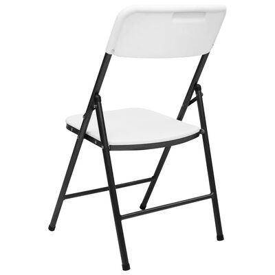 vidaXL Skládací zahradní židle 4 ks HDPE bílé