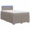 vidaXL Postel boxspring s matrac&iacute; s čelo Taupe 120 x 190 cm Textil