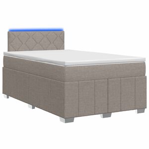 vidaXL Postel boxspring s matrac&iacute; s čelo Taupe 120 x 190 cm Textil