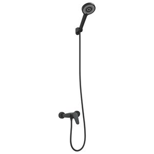 vidaXL Sada sprchov&eacute; hlavice Čern&aacute; G 1 / 2 palce