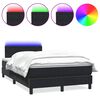 vidaXL Box spring postel s matrac&iacute; a LED čern&aacute; 120x210 cm samet
