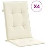 vidaXL Podu&scaron;ky na židli vysok&eacute; opěradlo 4 ks kr&eacute;mov&eacute; 120x50x2cm textil
