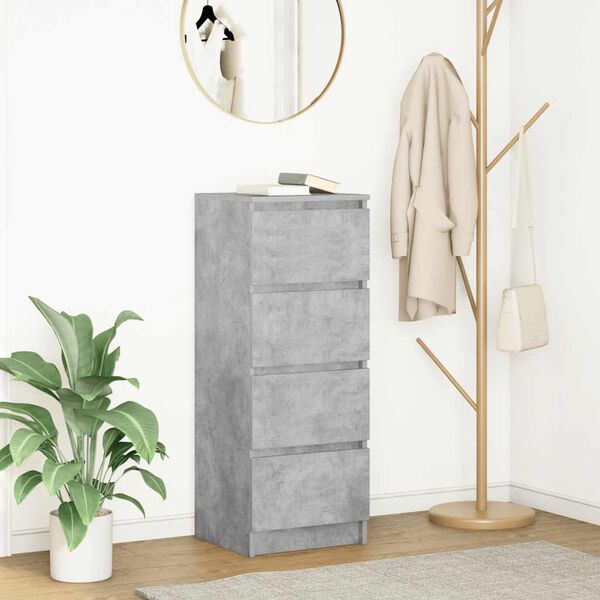 vidaXL Př&iacute;born&iacute;k betonově &scaron;ed&yacute; 37,5x35x99 cm kompozitn&iacute; dřevo