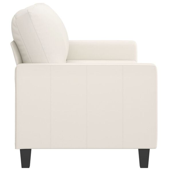 vidaXL 2m&iacute;stn&aacute; pohovka kr&eacute;mov&aacute; 140 cm uměl&aacute; kůže