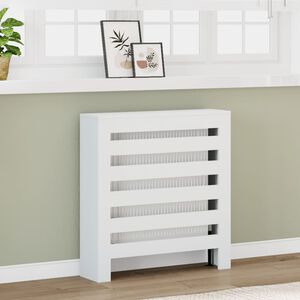 vidaXL Kryt na radi&aacute;tor b&iacute;l&yacute; 78 x 20 x 82 cm kompozitn&iacute; dřevo
