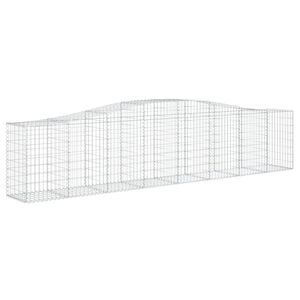 vidaXL Klenutý gabionový koš 400 x 50 x 80/100 cm pozinkované železo