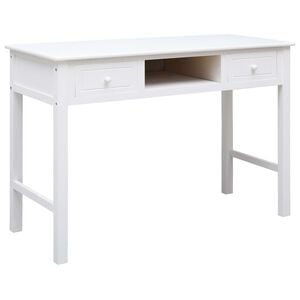 vidaXL Psac&iacute; stůl b&iacute;l&yacute; 110 x 45 x 76 cm dřevo