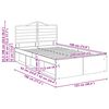 vidaXL R&aacute;m postele s čelo Sonoma 120 x 190 cm Masivn&iacute; borov&eacute; dřevo