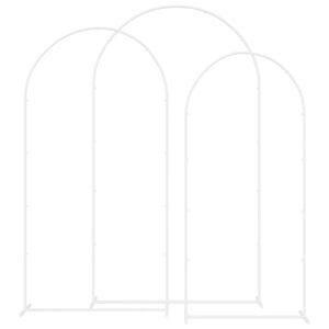 vidaXL Svatebn&iacute; oblouk 3 ks B&iacute;l&aacute; 120 x 40 x 217 cm Ocel