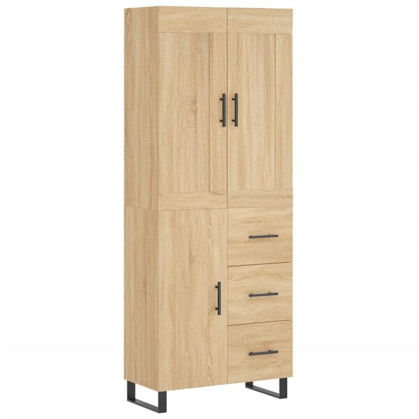 vidaXL Skř&iacute;ň highboard dub sonoma 69,5 x 34 x 180 cm kompozitn&iacute; dřevo
