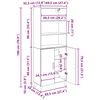 vidaXL Vysok&yacute; bufet Star&eacute; dřevo 69,5 x 32,5 x 180 cm kompozitn&iacute; dřevo