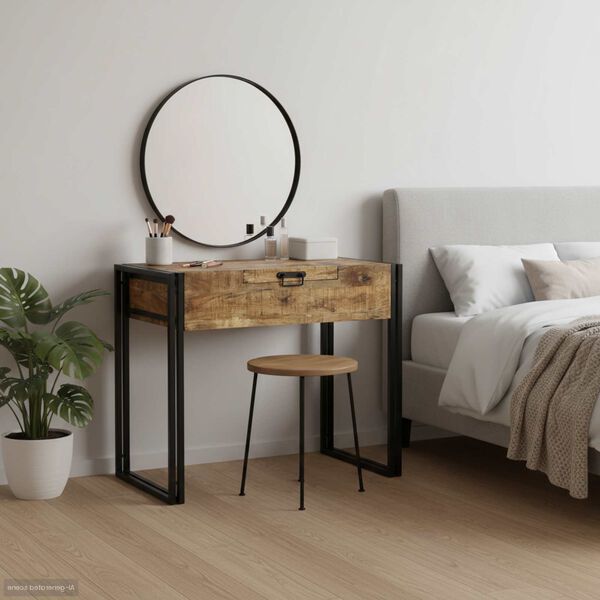 vidaXL Toaletní stolky do ložnice Hnědá Masivní magnovníkové dřevo