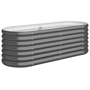 vidaXL Vyv&yacute;&scaron;en&yacute; z&aacute;hon pozinkovan&aacute; ocel 114x40x36 cm antracitov&yacute;