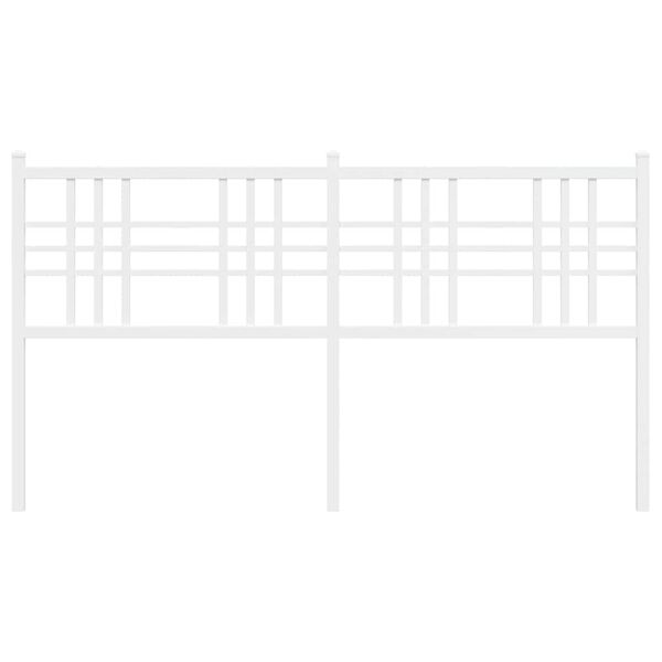 vidaXL Kovov&eacute; n&aacute;hradn&iacute; čelo postele b&iacute;l&eacute; 160 cm