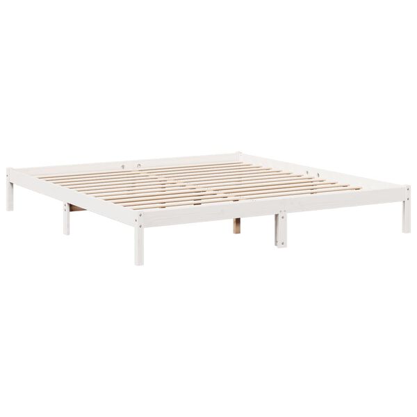 vidaXL Prodloužený rám postele bez matrace bílý 200 x 210 cm borovice